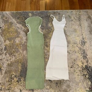 Windsor Green and White Maxi Dresses